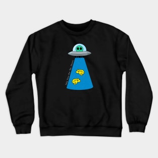 Only Here for the Cheese in Blue Crewneck Sweatshirt